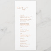 "Mangeons" Elégant menu Mariage de calligraphie bl (Devant)