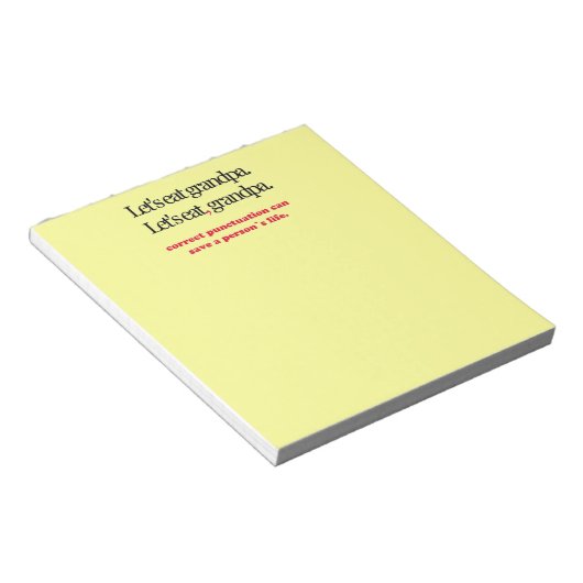 Mangeons le Bloc-notes de grand-père (Incliné)