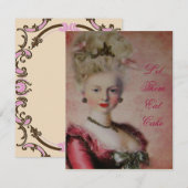 Mangeons le gâteau Marie Antoinette ~ Invitations (Devant / Derrière)