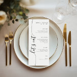 Mangeons le menu de mariage élégant de script vert<br><div class="desc">Un menu mariage unique conçu avec un élégant script de calligraphie verticale qui ajoute une touche de sophistication et de classe,  ce qui en fait un choix parfait pour n'importe quel thème mariage.</div>