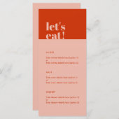 Mangeons le menu minimaliste moderne Mariage orang (Devant / Derrière)