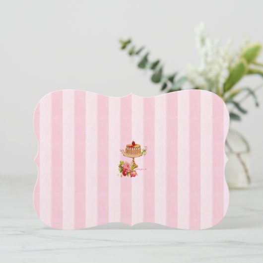 Mangeons les invitations à la fête du gâteau (Debout devant)