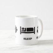 Manger, Ascenseur, Sommeil, Répéter - Mug de muscu (Devant droit)