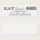 MANGER, BOIRE | CARTES DE SITE MARIAGE (Devant & derrière)