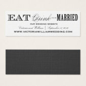 MANGER, BOIRE | CARTES DE SITE MARIAGE STYLE 2 (Devant & derrière)