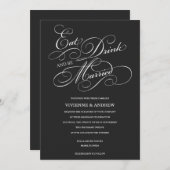 MANGER, BOIRE DANS LE NOIR DE MINUIT| FAIRE-PART D (Devant / Derrière)