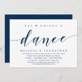 Manger, Boire et Danser, Invitation de Mariage en (Devant / Derrière)