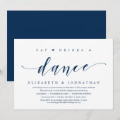 Manger, Boire et Danser, Invitation pour un Mariag (Devant / Derrière)