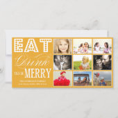 MANGER, BOIRE ET ÊTRE JAUNE | CARTE DE COLLAGE DE (Devant)