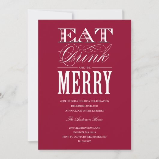 MANGER, BOIRE ET ÊTRE JAUNE| INVITATION À LA FÊTE (Devant)