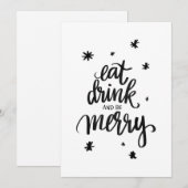 manger boire et être joyeuse Carte (Devant / Derrière)