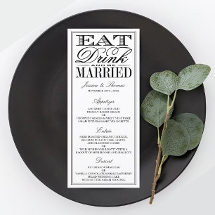 Manger, Boire et être marié Menu Mariage moderne