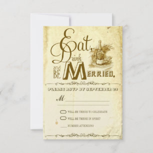 manger boire et être marié réponse mariage vintage
