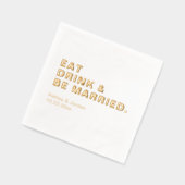 "manger boire & être marié" Mariage personnalisabl (Gauche)