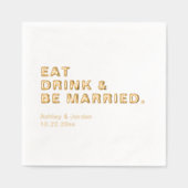 "manger boire & être marié" Mariage personnalisabl (Recto)