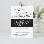 Manger, Boire, Être Marié RSVP Pour Invitations Ca (Debout devant)