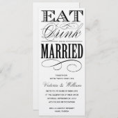 MANGER, BOIRE| FAIRE-PART DE MARIAGE 1 (Devant / Derrière)