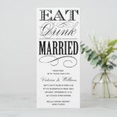 MANGER, BOIRE| FAIRE-PART DE MARIAGE 1 (Debout devant)