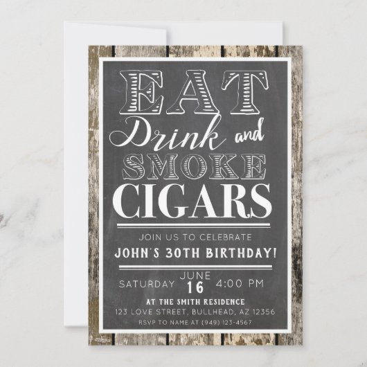 Manger Boire & Fumer Cigars Toute invitation Événe (Devant)