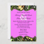 Manger Boire Marié Chasse Camo Mariage Invitations (Dos)