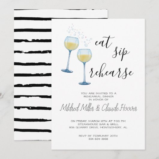 Manger Boire Répéter - Invitation au dîner de répé (Devant / Derrière)