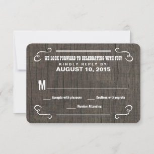 Manger Boire & RSVP Cartes de réponse de mariage O