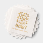 Manger Boire Soyez Merry Typographie Nom de famill (Insitu (empilé))