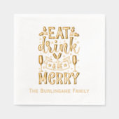 Manger Boire Soyez Merry Typographie Nom de famill (Recto)