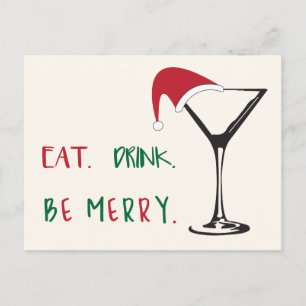 Manger. Boisson. Sois Joyeux ! Carte postale de No