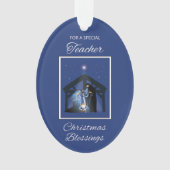 Manger des bénédictions de Noël de l'enseignant en (devant)