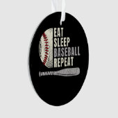 Manger Dormir Baseball Répéter Drôle Joueur de Bas (devant)