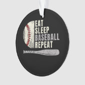Manger Dormir Baseball Répéter Drôle Joueur de Bas (devant)