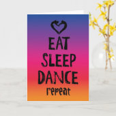 Manger, dormir, carte de danse (Fleur jaune)