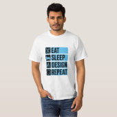 Manger Dormir Conception Répéter T-Shirt Cadeau Dr (Devant entier)