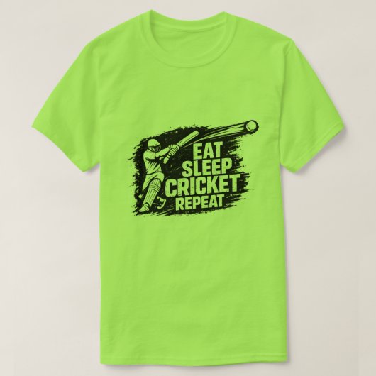 Manger Dormir Cricket Répéter T-Shirt | Drôle de C (Design devant)