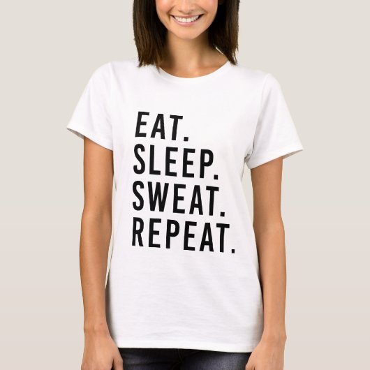 MANGER.DORMIR. DOUTEZ.RECOMMENCER. T-shirt Fitness (Devant)