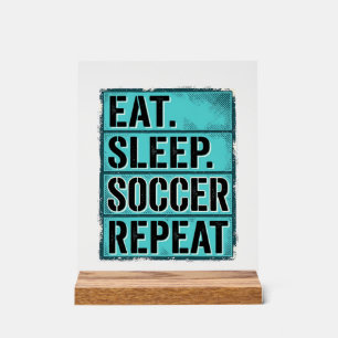 Manger Dormir Football Répéter Chemise Vintage Typ