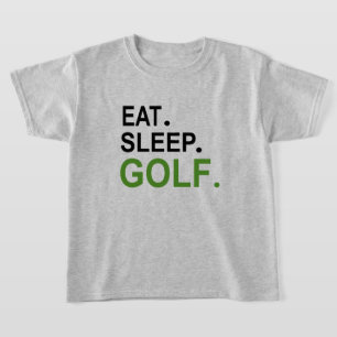 Manger. Dormir. Golf. T-shirt pour enfants
