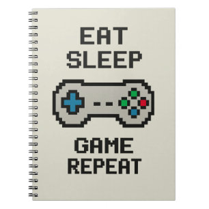 Manger Dormir Jouer Répéter – Cahier de Pixel Game