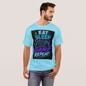 Manger Dormir Jouer Répéter T-shirt de conception (Devant entier)