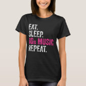 Manger Dormir Musique 80 Repeat T-Shirt (Devant)