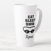 Manger dormir nager répéter grand mug de café au l (Angle droit)