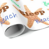 Manger Dormir Plage - Papier Cadeau (Coin rond)