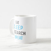 Manger Dormir Rechercher Répéter, Mug de Chercheur (Devant gauche)