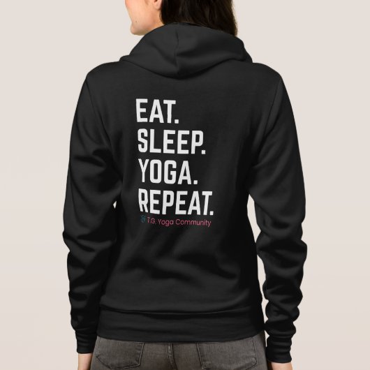 Manger. Dormir. Yoga. Répéter. | Sweat à capuche (Dos)