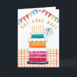 manger gâteau jour anniversaire carte foodie cupca<br><div class="desc">Conçu par The Arty Apples Limited</div>