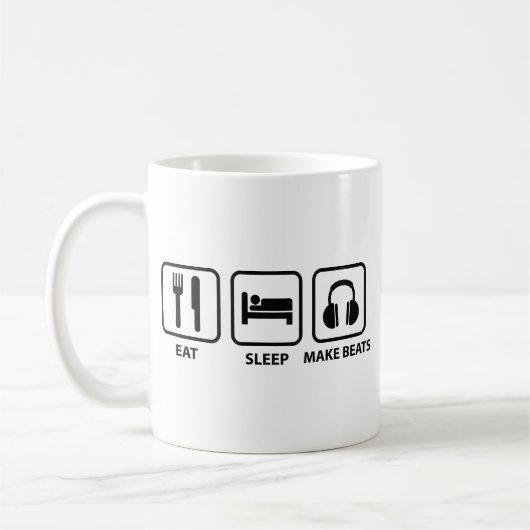 Manger Le Sommeil Faire Beats Café Mug (Gauche)