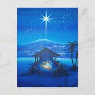 Manger Nachtscène Feestdagenkaart