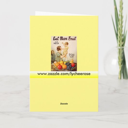 MANGER PLUS Carte de voeux FRUIT (Dos)