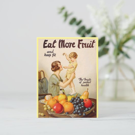 MANGER PLUS Carte postale FRUITS (Debout devant)